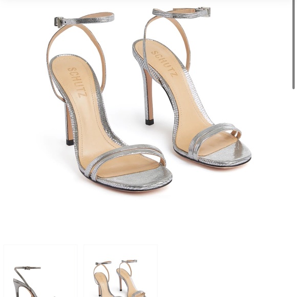 SCHUTZ Shoes - SCHUTZ Altina Embossed-Leather Sandal NWT